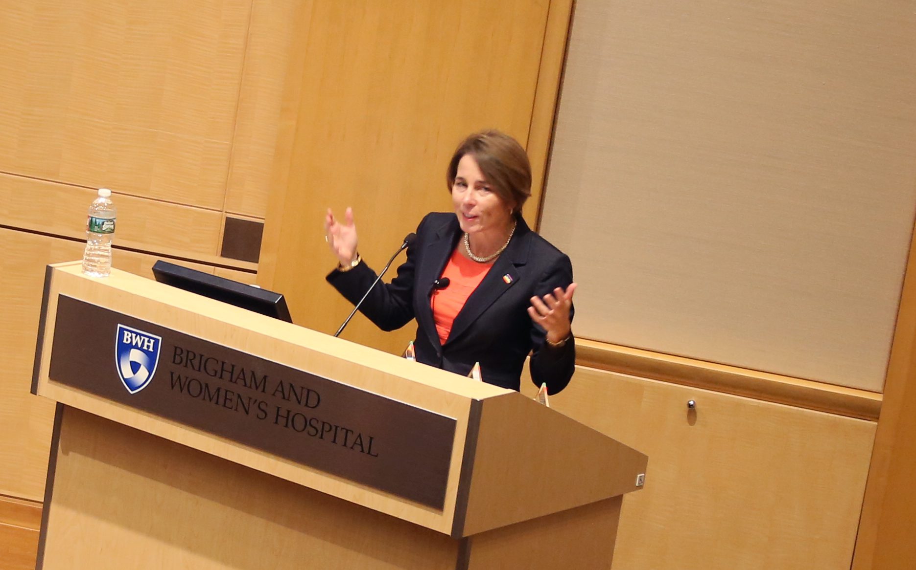 Massachusetts Attorney General Maura Healey speaks at BWH during the first event in a new LGBT Speaker Series.