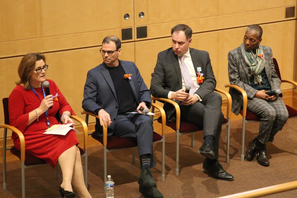 From left: Mardi Chadwick-Balcom, Matthew Miller, Charles Morris and Thea James participate in a panel discussion.